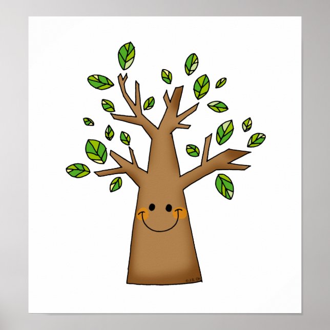 niedlicher Baum Poster (Vorne)