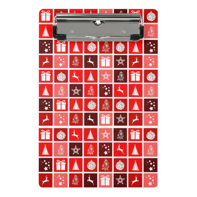 Niedlicher Baum-Rentier Mini Klemmbrett (Vorderseite)