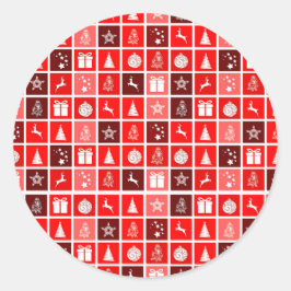 Niedlicher Baum-Rentier Runder Aufkleber