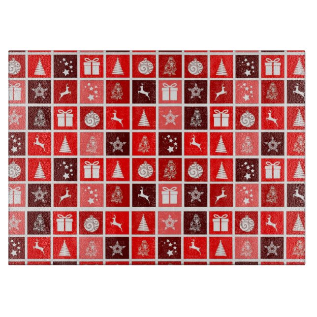 Niedlicher Baum-Rentier Schneidebrett (Vorderseite)