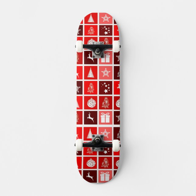 Niedlicher Baum-Rentier Skateboard (Vorderseite)