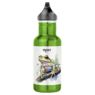 Niedlicher Baumfrosch, kundenspezifisch Edelstahlflasche