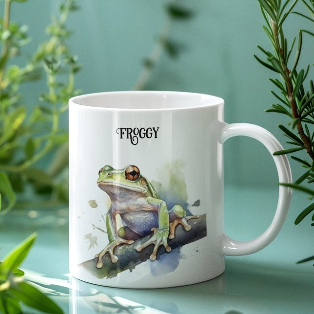 Niedlicher Baumfrosch, kundenspezifisch Kaffeetasse (Von Creator hochgeladen)