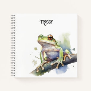 Niedlicher Baumfrosch, kundenspezifisch Notizbuch