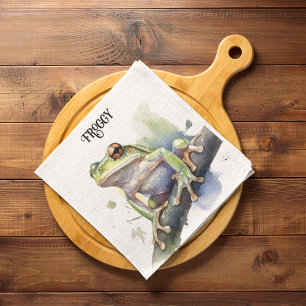 Niedlicher Baumfrosch, kundenspezifisch Serviette