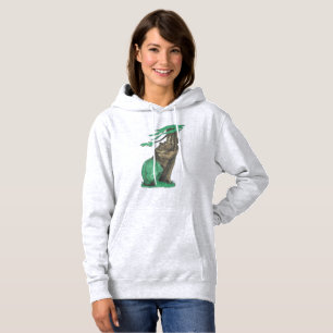 Niedlicher Baumhuggingbär mit Extravaganten grünen Hoodie