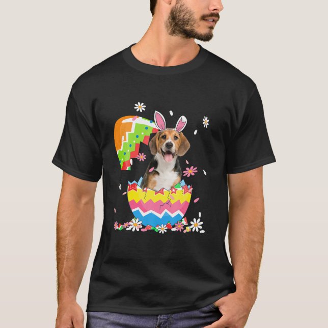 Niedlicher Beagle Ei Shirt Ostertag Hund Vater Hun (Vorderseite)