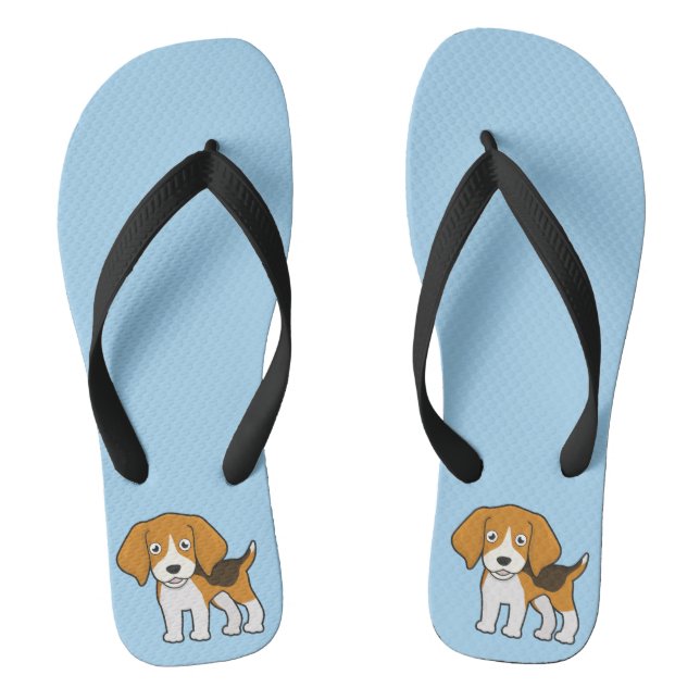 Niedlicher Beagle Flip Flops (Fußbett)