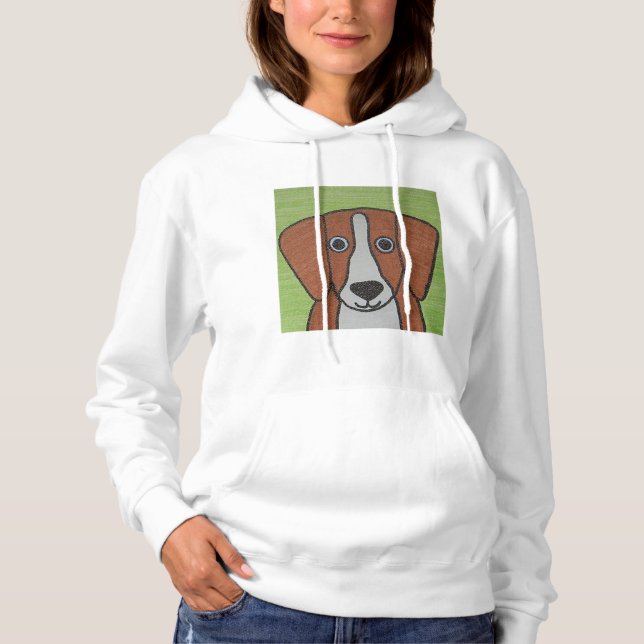 Niedlicher Beagle Frauenheld Hoodie (Vorderseite)
