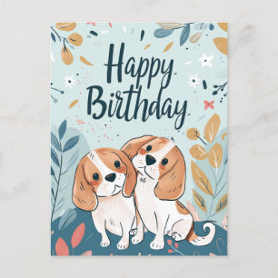 Niedlicher Beagle Geburtstag Postkarte