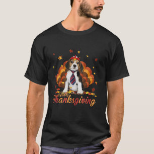 Niedlicher Beagle glücklich Danksagung Türkei Dog T-Shirt