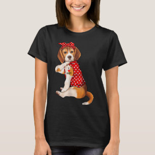 Niedlicher Beagle Hund I Liebe Mama Tattoo T-Shirt