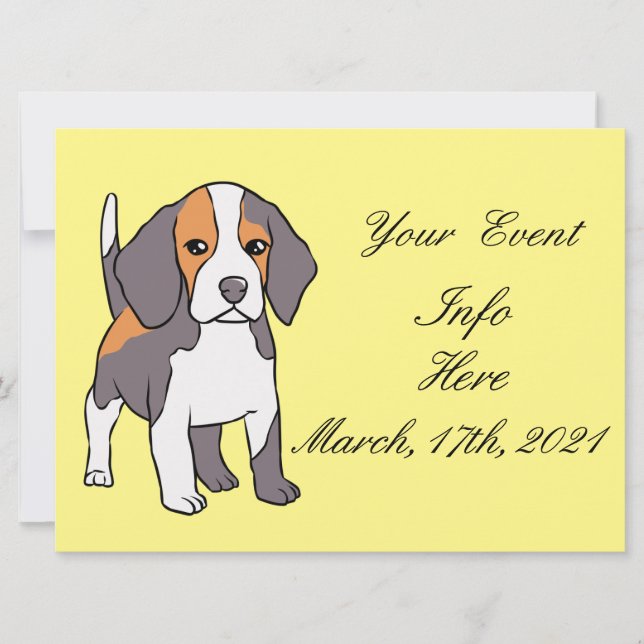 Niedlicher Beagle Hund Rasse Thunder_Cove (Vorderseite)