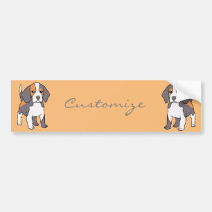 Niedlicher Beagle Hund Rasse Thunder_Cove Autoaufkleber