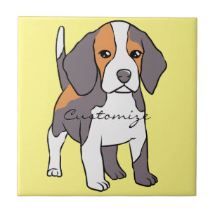 Niedlicher Beagle Hund Rasse Thunder_Cove Fliese