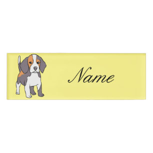 Niedlicher Beagle Hund Rasse Thunder_Cove Namenschild