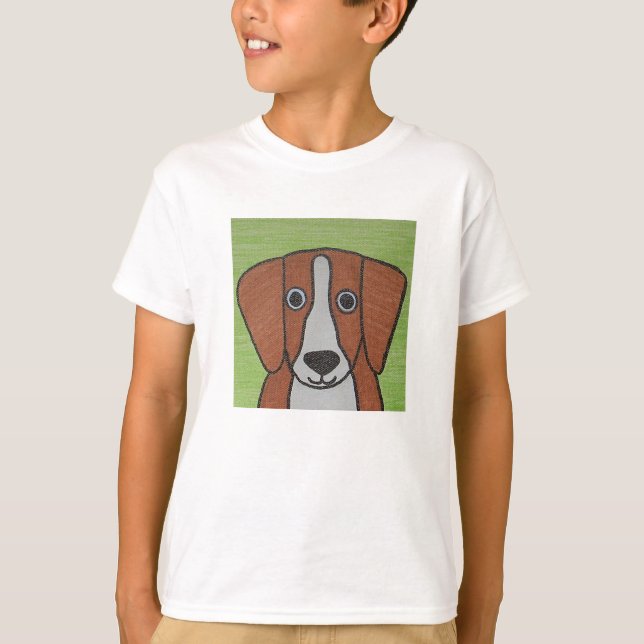 Niedlicher Beagle Kinder T - Shirt (Vorderseite)