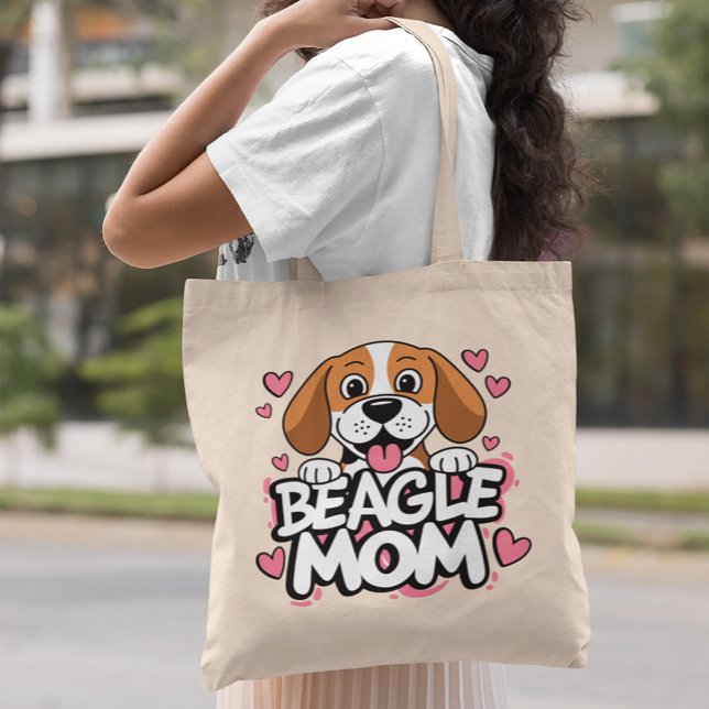 Niedlicher Beagle Mama Hund Lover Gaben Cartoon Be Tragetasche (Von Creator hochgeladen)