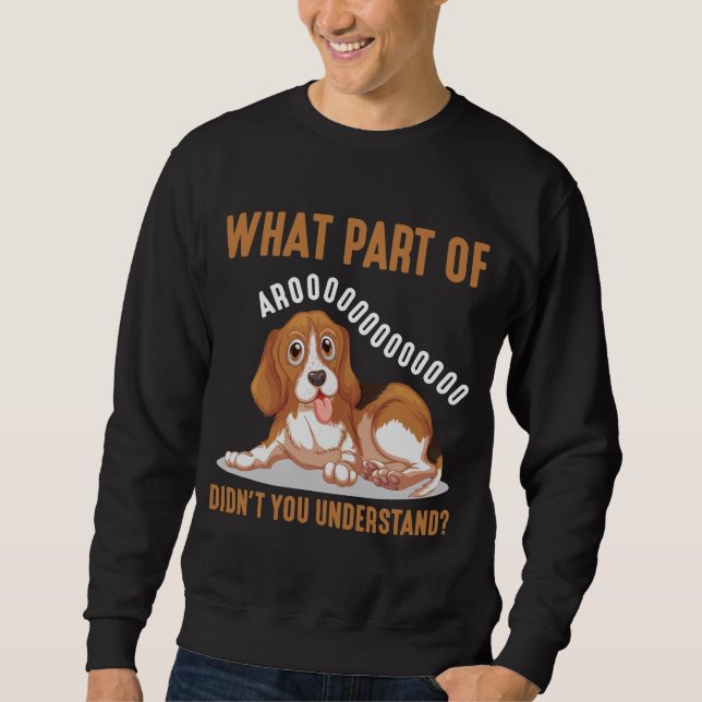 Niedlicher Beagle Mutterwelpen-Beagle-Welpe Sweatshirt (Vorderseite)