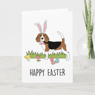 Niedlicher Beagle Ostersonnkarte Feiertagskarte