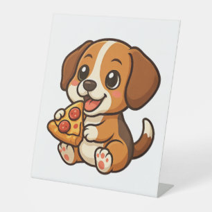 Niedlicher Beagle Pizza Pizza Pizza Liebhaber Cart Sockelschild