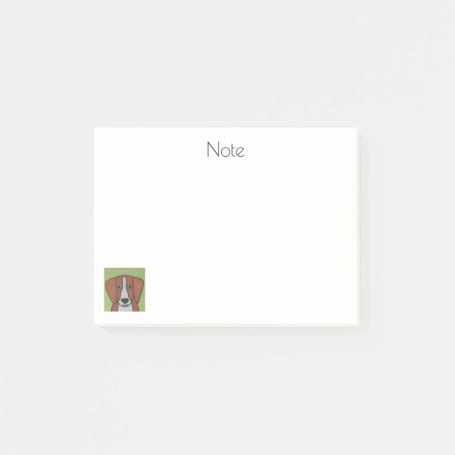 Niedlicher Beagle-Post-It-Note-Pad Post-it Klebezettel (Vorderseite)