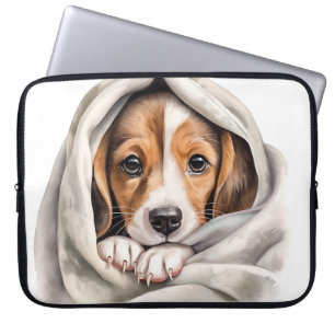 NIEDLICHER BEAGLE-PUPPEN IN BLANKET LAPTOPSCHUTZHÜLLE