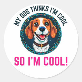 Niedlicher Beagle Runder Aufkleber