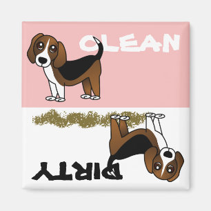 Niedlicher Beagle-sauberer schmutziger Magnet