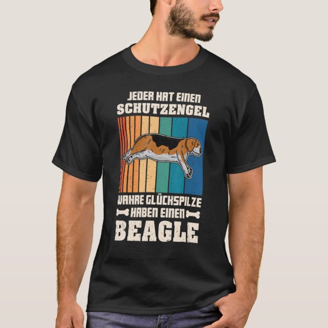 Niedlicher Beagle schlafen Schlafanzug Nachts 2 T-Shirt (Vorderseite)