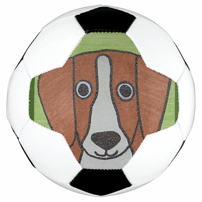 Niedlicher Beagle Soccer Ball (Vorderseite)