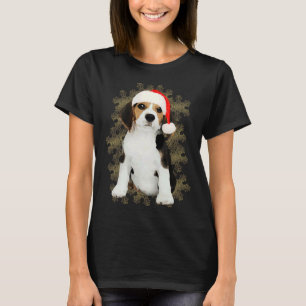 Niedlicher Beagle Welpen Weihnachten T-Shirt