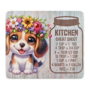 Niedlicher Beagle Welpenhund/Küche Schneidebrett