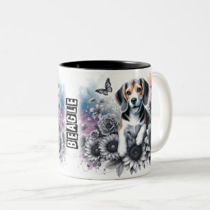 Niedlicher Beagle Zweifarbige Tasse