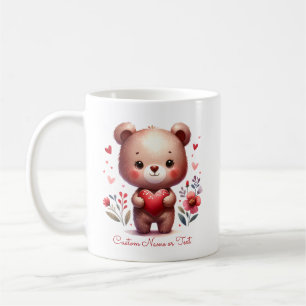 Niedlicher Bear Custom Tasse Valentinstag