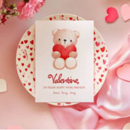 Niedlicher Beary Happy Valentine Day Gruß Karte