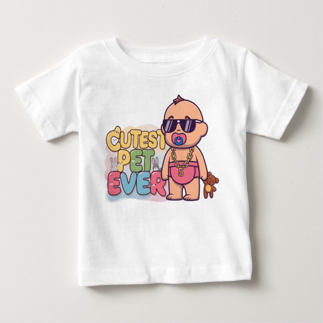 Niedlicher Begleiter je Baby T-shirt (Vorderseite)