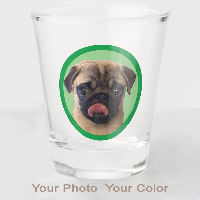 Niedlicher Begleiter Mops Hund Lover Foto Kleine G Schnapsglas (Von Creator hochgeladen)