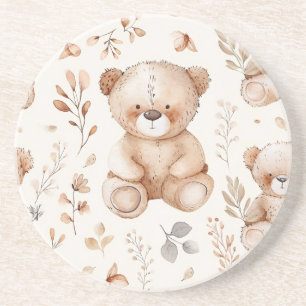 Niedlicher Beige-Kinderbär Getränkeuntersetzer
