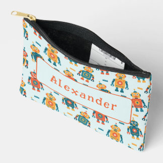 Niedlicher benutzerdefinierbarer Roboterdruck Zubehörtasche