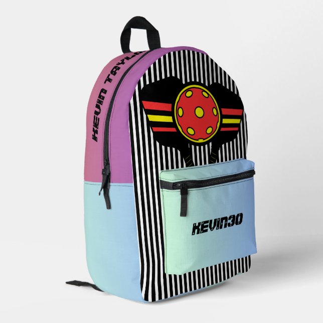 Niedlicher, benutzerdefinierter Farbverlauf für Pi Bedruckter Rucksack (Rückseitige Ecke links)