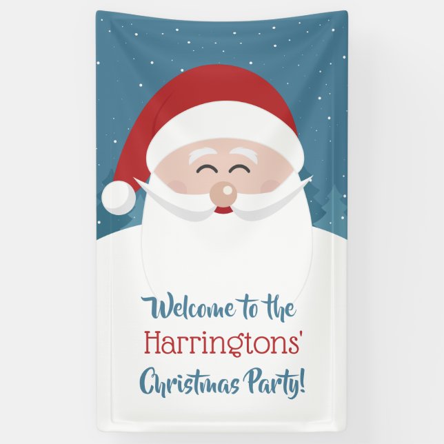 Niedlicher benutzerdefinierter Santa-Textbanner Banner (Vertikal)