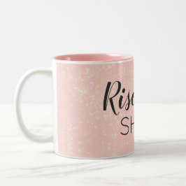 Niedlicher benutzerdefinierter Textauftritt und Sh Zweifarbige Tasse