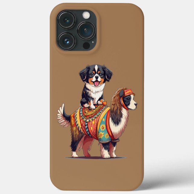 Niedlicher Berner Hundeschlitten auf Llama Case-Mate iPhone Hülle (Rückseite)