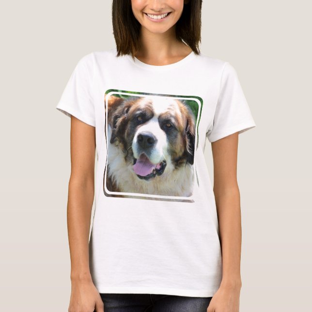 Niedlicher Bernhardiner T-Shirt (Vorderseite)