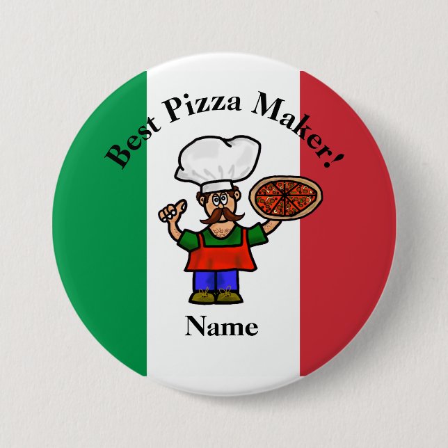 Niedlicher Best Pizza Maker Button (Vorderseite)