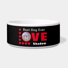 Niedlicher bester Hund je rotes Herz schwarz Napf