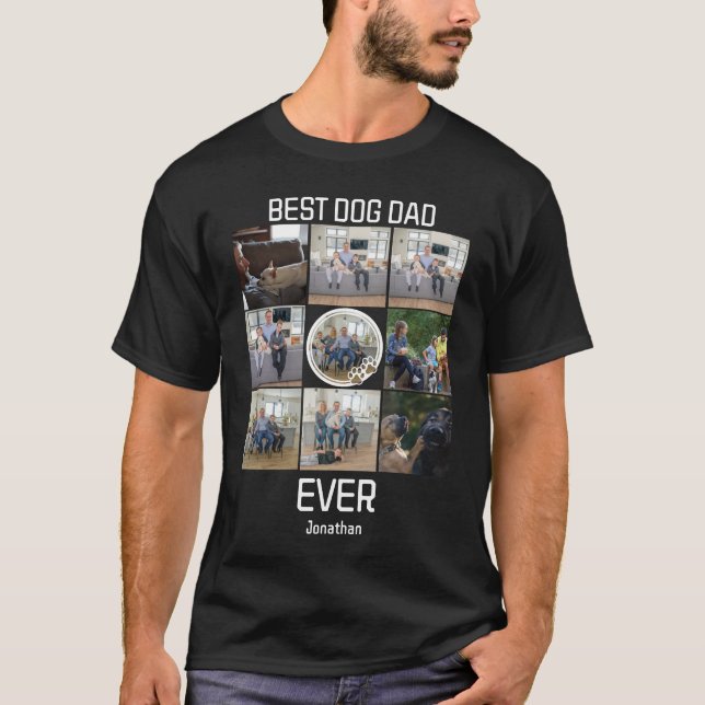 Niedlicher bester Hund-Vater je benutzerdefinierte T-Shirt (Vorderseite)