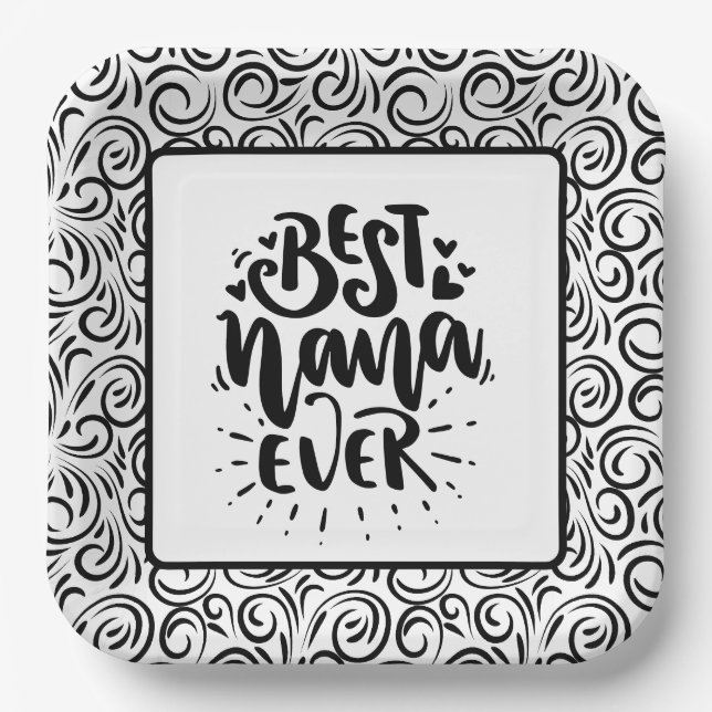 Niedlicher bester Tag der Mutter Pappteller (Vorderseite)