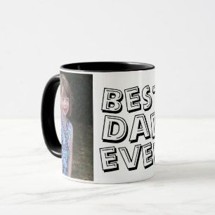Niedlicher bester Vater je zwei Foto Schwarzer Vat Tasse